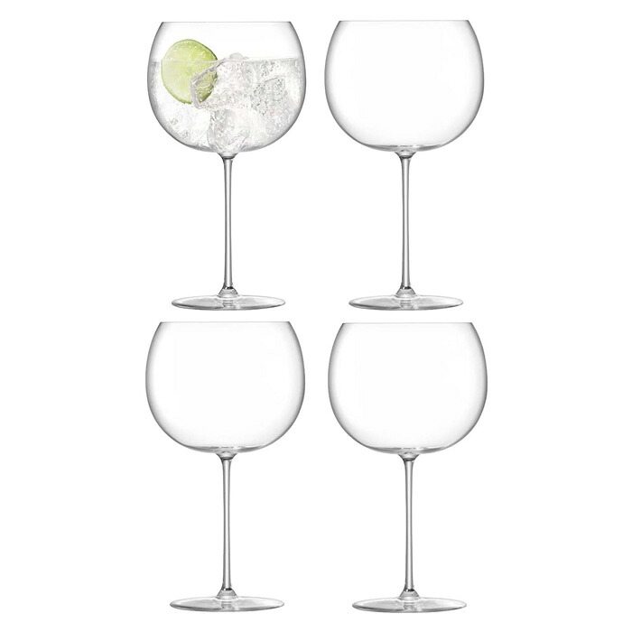 カクテル ワイン バルーングラス クリア エルエスエー LSA Borough LBG09 G1620-24-301 4個セット 680ml｜アロット　店