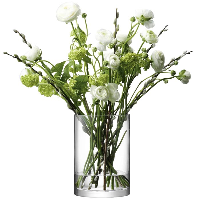 エルエスエー 花器 花瓶 フラワーベース LSA Column 高さ24cm クリア