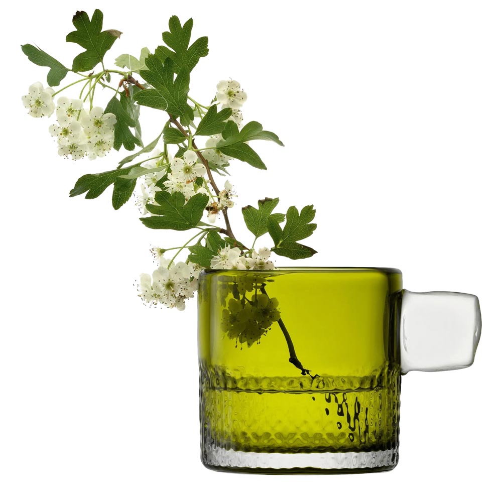 LSA Handle Tealight Holder \u0026 Vase G1708-09-135 オリーブ H9糎 LHN04 / エルエスエー 御花軍事基地 蝋燭保持者 花器 花立て