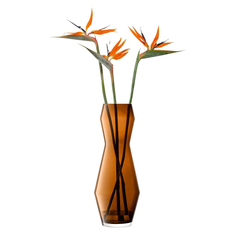 LSA Sculpt Vase スカルプト 軍事基地 G1771-65-552 LSG08 コグナックブラウン H65珊 / エルエスエー 花器 花立て 御花軍事基地