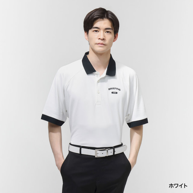 最大10%OFFクーポン 【7/18~7/26】 ブリーフィング ゴルフウェア 半袖シャツ 春 夏 MS COLLEGE LOGO SHIRT RF (BRG261M48) メンズ BRIEFING|アルペン店