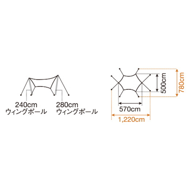 全国組立設置無料 Snow Peak スノーピーク HDタープヘキサ L Proセット