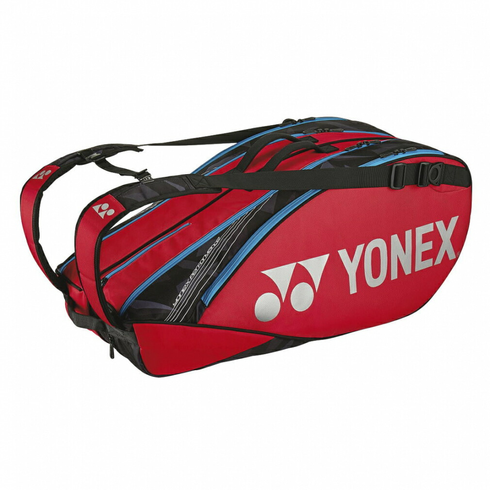 YONEX ラケットバッグ ブラック/ターコイズ ヨネックス(YONEX)ラケットバッグ6本用 ブラック/ブルー(188