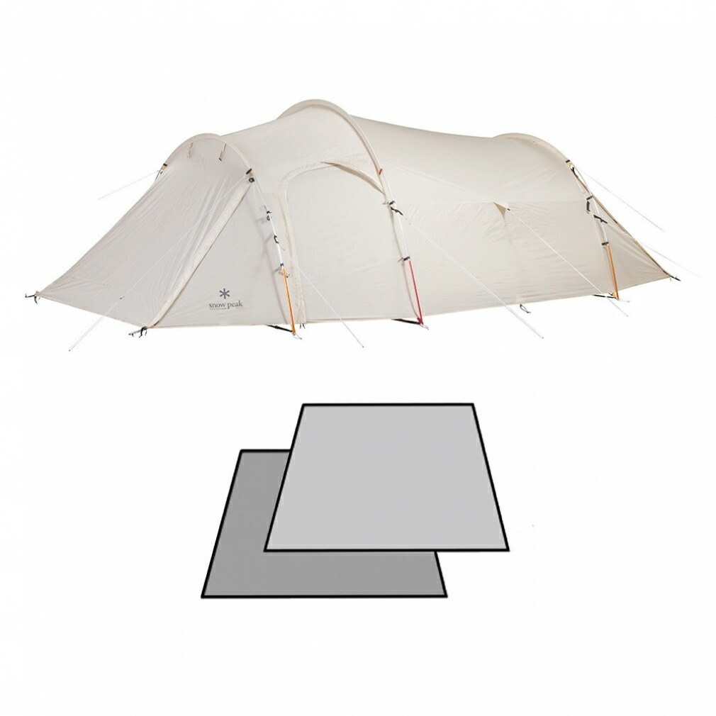 スノーピーク ヴォールト アイボリー & 専用マットシートセット SDE-080-IV-US SET-250-1H キャンプ ドームテント snow peak camp_peg|アルペン店