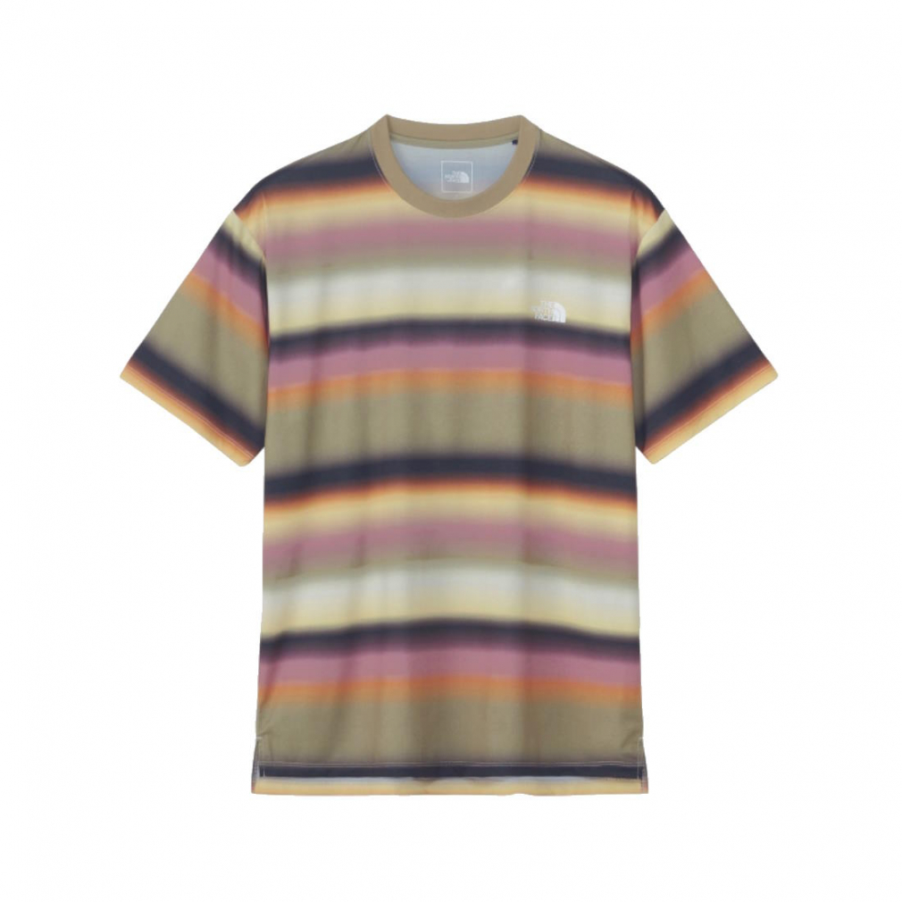 4/18限定★抽選で最大100％Pバック ザ・ノースフェイス メンズ 陸上/ランニング 半袖Tシャツ ショートスリーブフリーランフラッシュドライボーダークルー NT62490 : ベージュ THE NORTH FACE