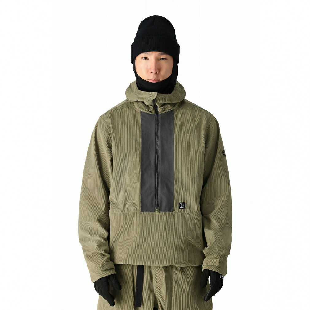 シックスエイトシックス メンズ スノーボード ジャケット GHOST 2.5L SHELL ANORAK M3WN136 : カーキ×ダークグレー 686