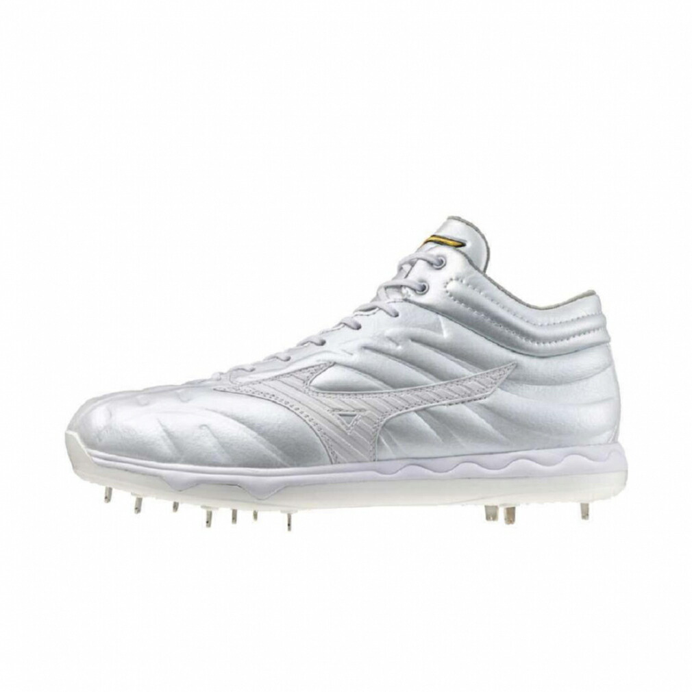 最大10％OFFクーポン 【4/4～4/10】 ミズノ スピードレボプロ MID 11GM250001 野球 スパイクシューズ 2E : ホワイト MIZUNO 13,431円