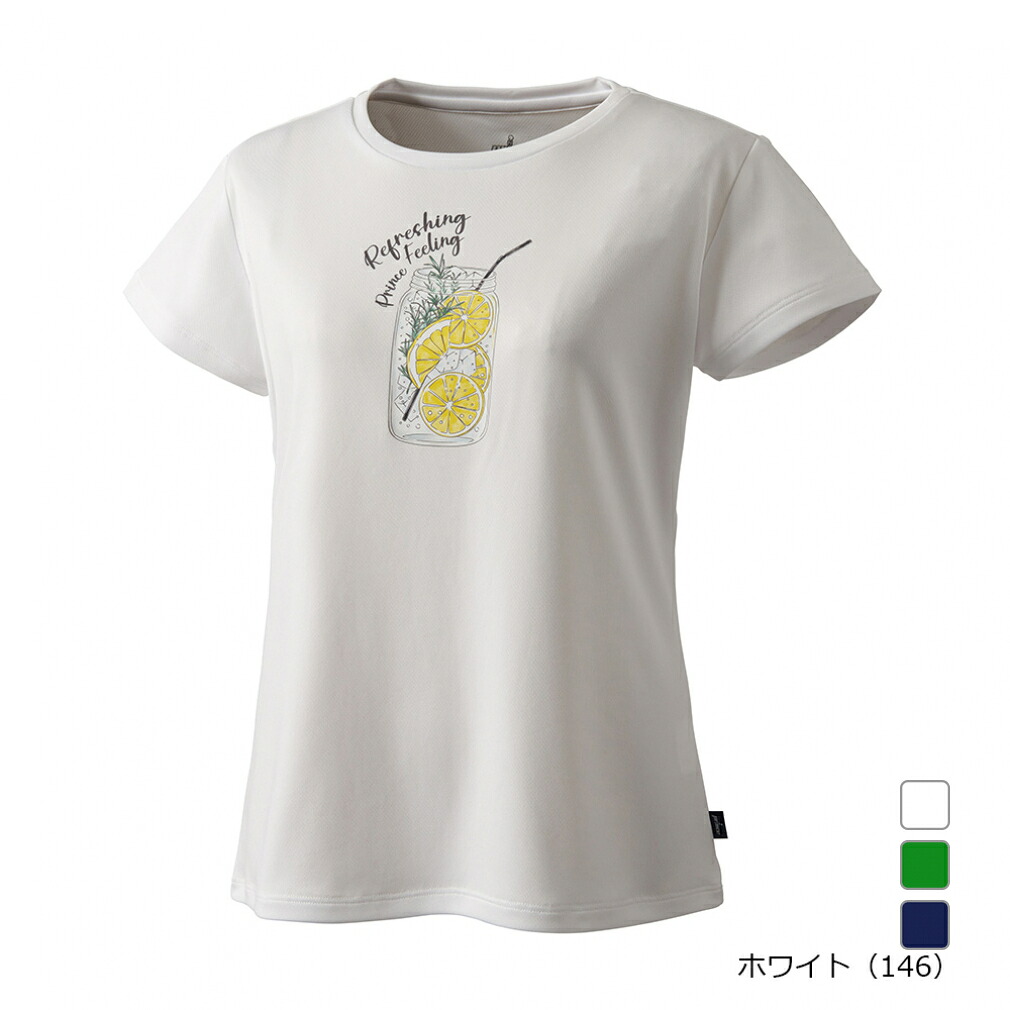 最大10％OFFクーポン 【4/4～4/10】 プリンス レディス テニス 半袖Tシャツ Tシャツ WS5055 Prince