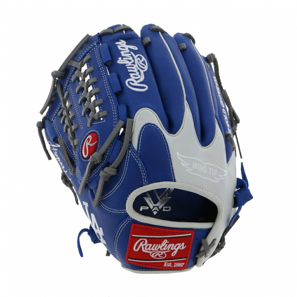 最大10％OFFクーポン 【4/4～4/10】 ローリングス HYPER TECH MLB TEAM ロサンゼルス・ドジャース オールラウンド用 左投用 GR5HTMN55W-LAD-RH 軟式用 野球 野手用グローブ Rawlings