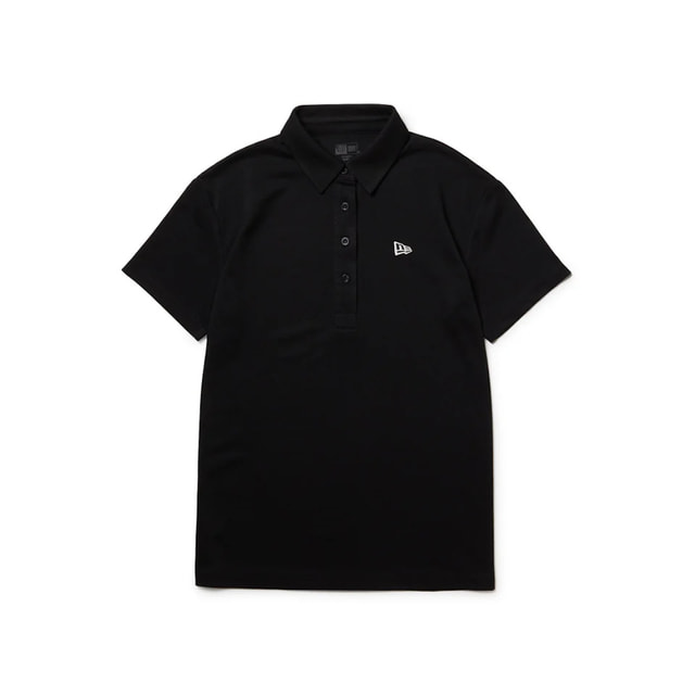 最大10％OFFクーポン 【4/4～4/10】 ニューエラ レディース ゴルフウェア 半袖シャツ 春 夏 GFW VERTICAL POLO BLK (14391425) NEW ERA