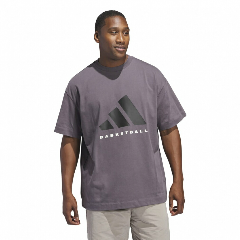 [ADIDAS] メンズ Tシャツ 長袖 バスケットボール ルビー adidas tシャツ ADIDAS BASKETBALL LONG-SLEEVED TEE