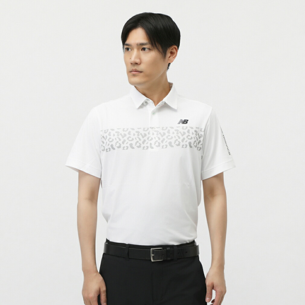 【美品】New Balance ロゴポロシャツ ホワイト　メンズ　サイズ5　S New Balance ポロシャツ シューパッチポロ メンズ : ZOZOTOWN