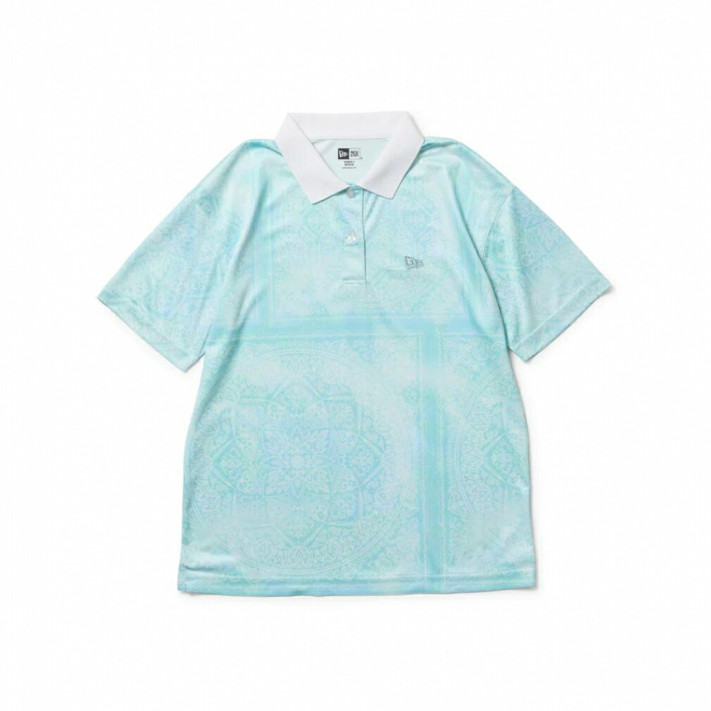 最大10％OFFクーポン 【4/4～4/10】 ニューエラ レディース ゴルフウェア 半袖シャツ 春 夏 GFW TECH POLO BANDANA BKBLU (14391427) NEW ERA
