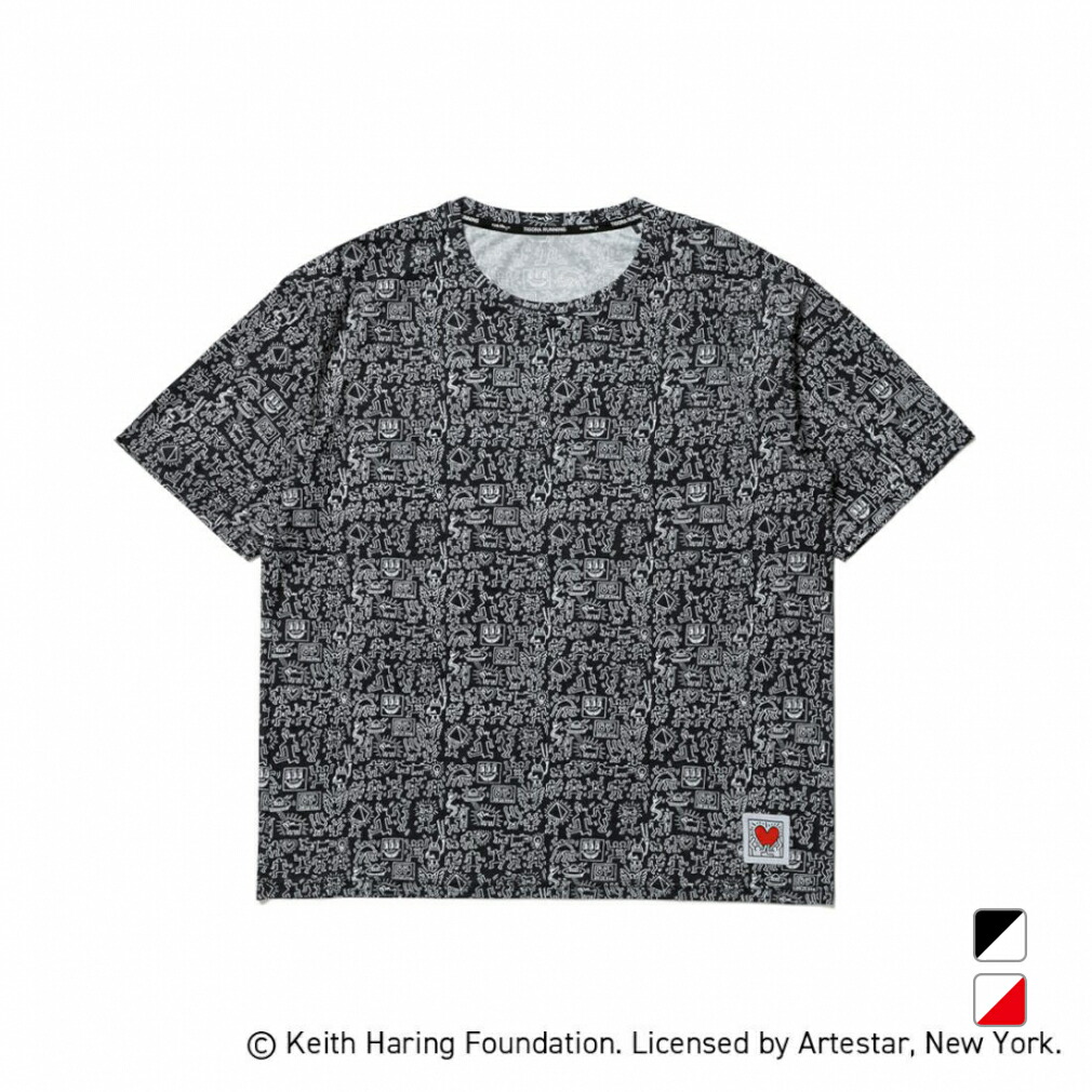 【楽天市場】ティゴラ メンズ レディス 陸上/ランニング 半袖Tシャツ ランニング半袖Tシャツ 総柄 キースへリング TRKH