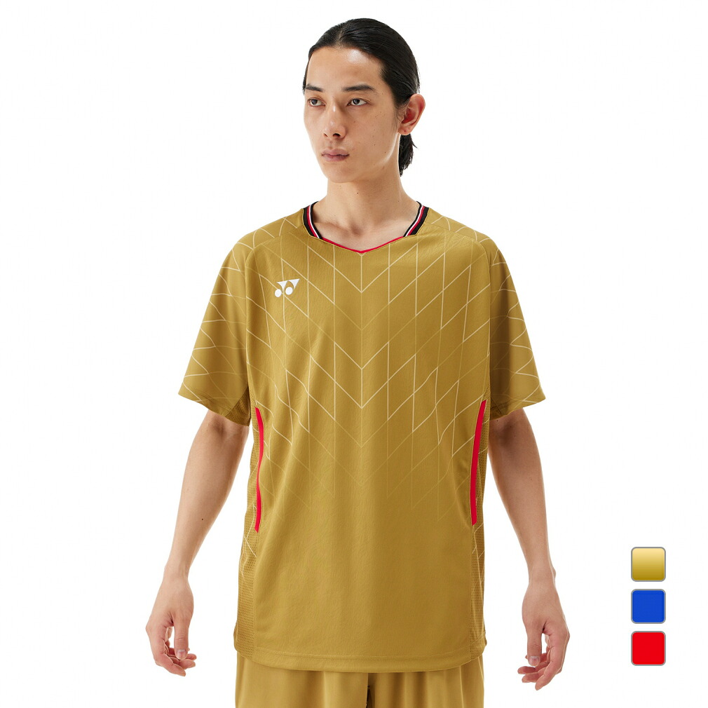 ヨネックス メンズ テニス バドミントン 半袖Tシャツ メンズゲームシャツ(フィットスタイル) ベリークールドライ 10698 日本バドミントン協会審査合格品 YONEX｜アルペン店