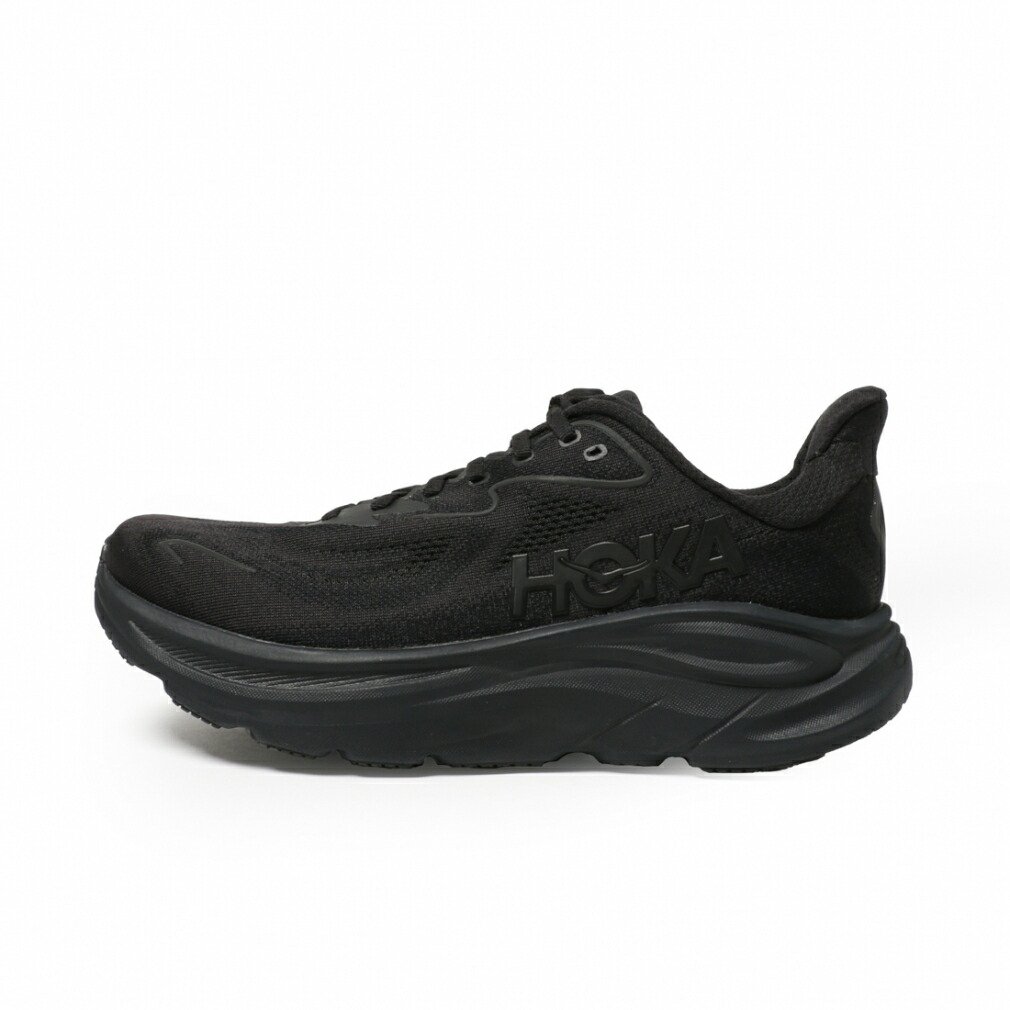 【値下げ】HOKA 　クリフトン9 ブラック スニーカー　W24.5センチ HOKA CLIFTON 9 BLACK / BLACK （ホカ クリフトン 9-ブラック