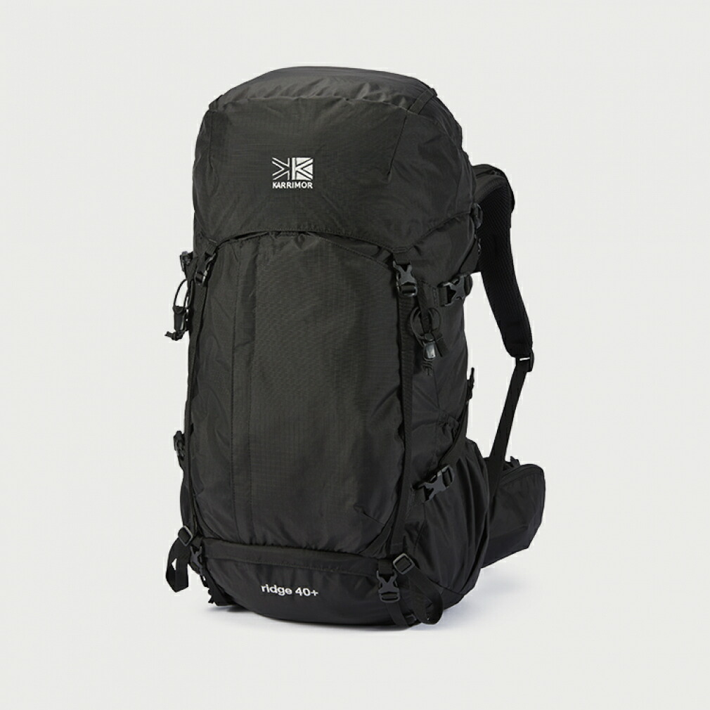 最大10％OFFクーポン 【4/4～4/10】 カリマー ridge 40+ リッジ 40プラス S 40+L Black 501205 9000 トレッキング バックパック リュック karrimor