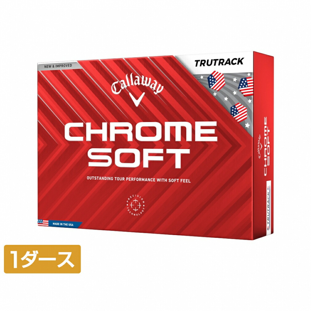 最大10％OFFクーポン 【4/4～4/10】 キャロウェイ CHROME SOFT 24 USA TRUTRACK (7193269182) 1ダース(12球入) ゴルフ 公認球 Callaway