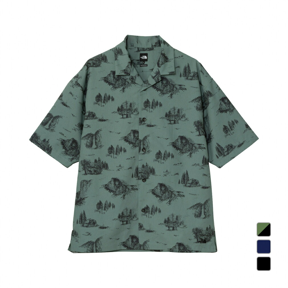 最大10％OFFクーポン 【4/4～4/10】 ザ・ノース・フェイス メンズ アウトドア 半袖シャツ S/S Aloha Vent Shirt ショートスリーブアロハベントシャツ NR22532 THE NORTH FACE