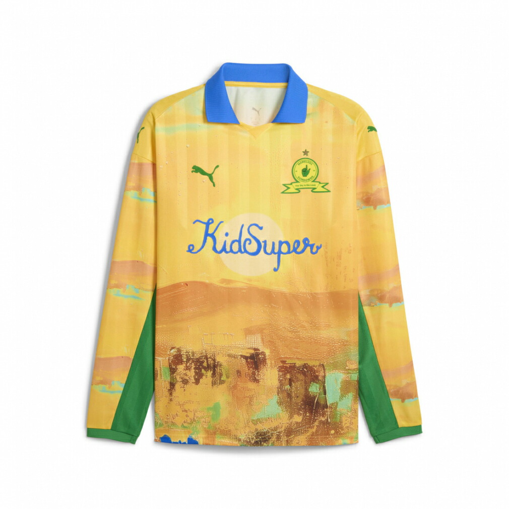最大10％OFFクーポン 【4/4～4/10】 プーマ メンズ サッカー/フットサル ライセンスシャツ KIDSUPER X MSFC LSレトロシャツ マメロディ・サンダウンズFC 2025 782750 : ペールイエロー PUMA