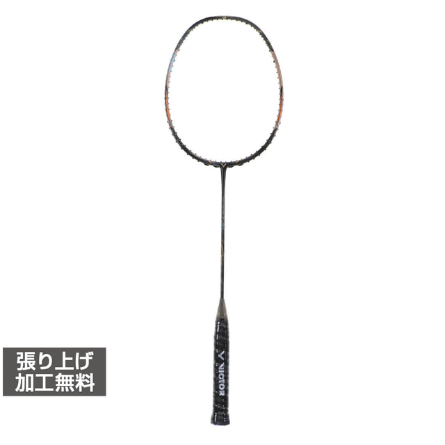最大10%OFFクーポン 【7/30】 ビクター スラスターFC ウルトラ TK-FCULTRA バドミントン 未張りラケット : ブラック×オレンジ VICTOR|アルペン店