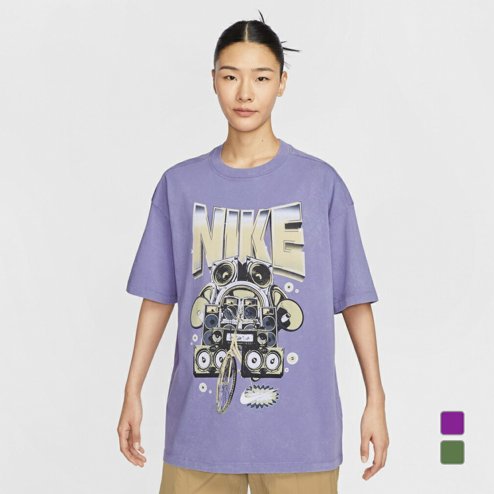 ナイキ レディース シャツ XL 紫 ストライプ ナイキ（NIKE）（レディース）ワン スウッシュ ドライフィット