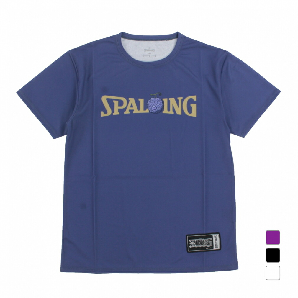 最大10％OFFクーポン 【3/18〜3/26】 スポルディング ジュニア(キッズ・子供) バスケットボール 半袖Tシャツ ジュニア Tシャツ ワンピース ゴムゴム ロゴ SJT25160P ONE PIECE SPALDING画像