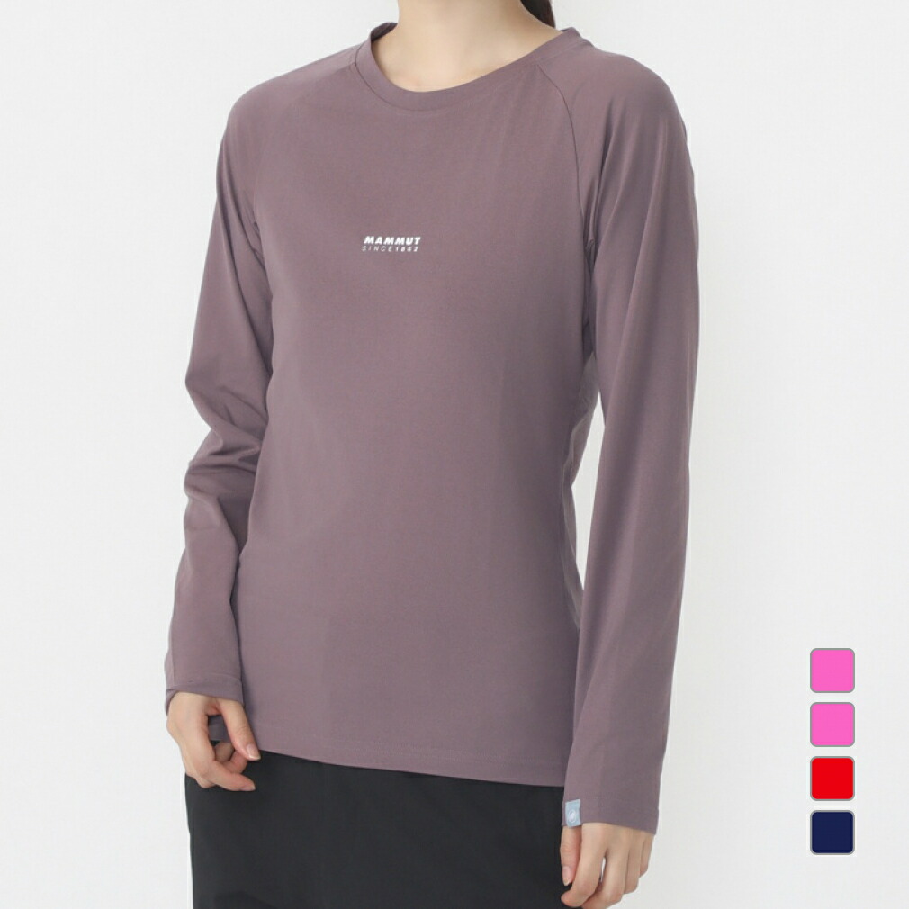 【楽天市場】1/25限定★抽選で最大100％Pバック マムート レディース アウトドア 長袖Tシャツ キューディー ロゴ プリント ロング