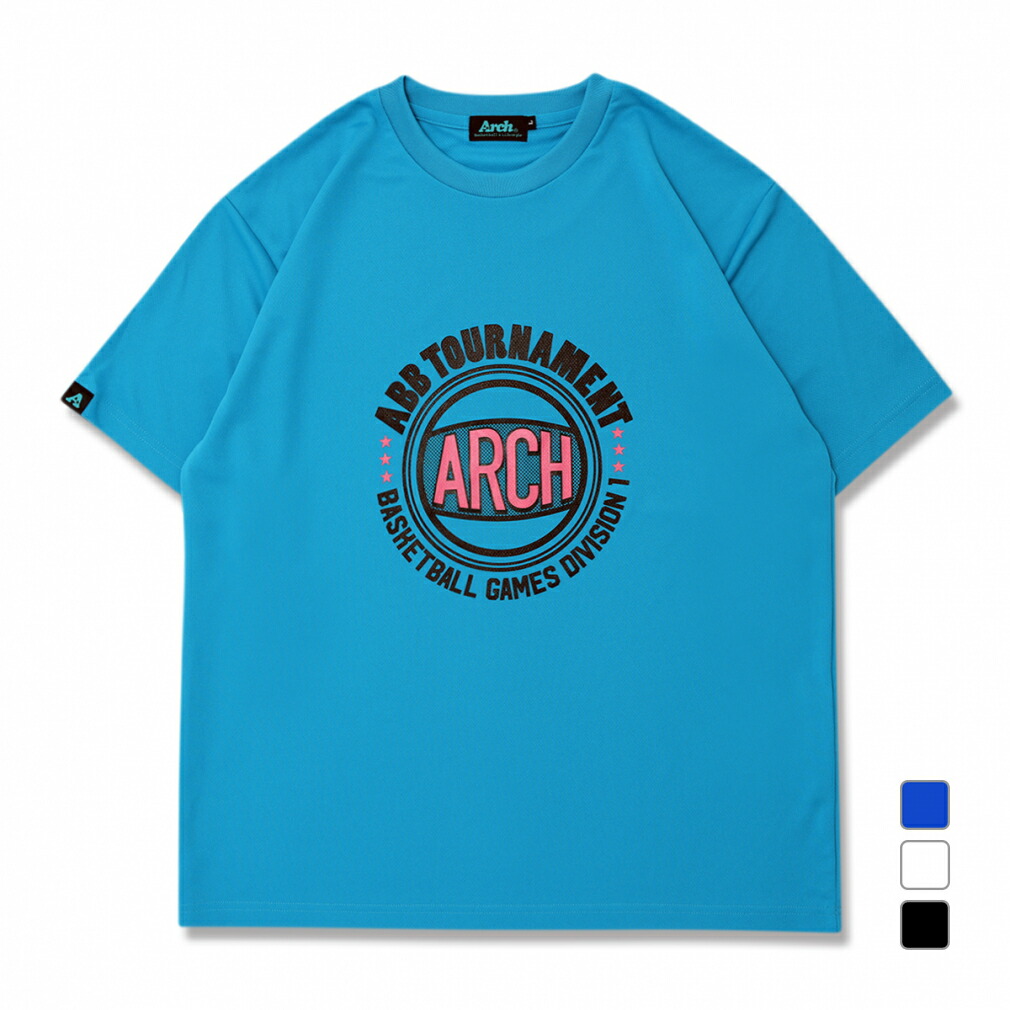 最大10％OFFクーポン 【4/4～4/10】 アーチ メンズ レディス バスケットボール 半袖Tシャツ tournament tee (DRY) T125 Arch