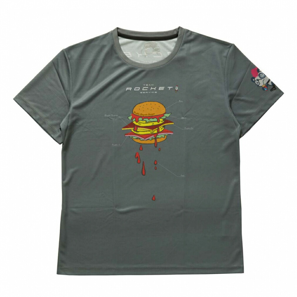 4/18限定★抽選で最大100％Pバック パンダーニ メンズ レディス 卓球 半袖Tシャツ ALPEN×Pandaniコラボ BURGER スポーツTシャツ EVOタイプ/ グレー ADC2STEGY : グレー Pandani