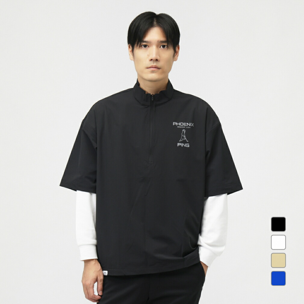 楽天市場】ピン ゴルフウェア 半袖ウインドブレーカー 秋 冬 24FW半袖