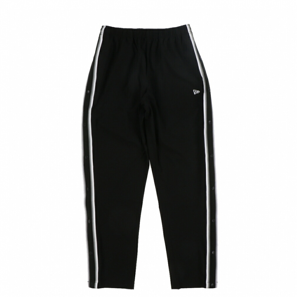 最大10％OFFクーポン 【4/4～4/10】 ニューエラ メンズ レディス バスケットボール ジャージパンツ PAB WARM UP SIDE SNAP PNT BLK 14674767 : ブラック NEW ERA
