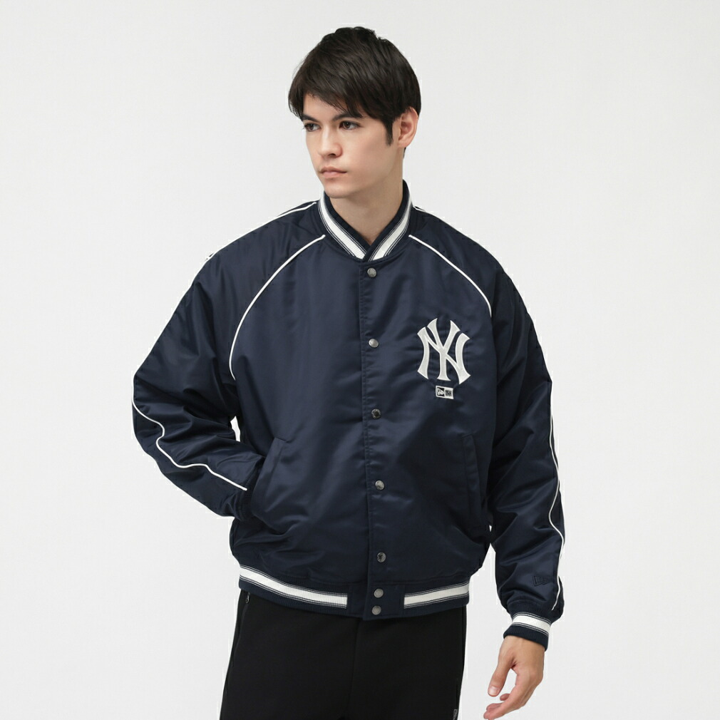 最大10%OFFクーポン 【7/18~7/26】 ニューエラ メンズ アウターウェア NYLON VARSITY NEYYAN NVY 252 14682671 NVY スポーツウェア : ネイビー NEW ERA|アルペン店