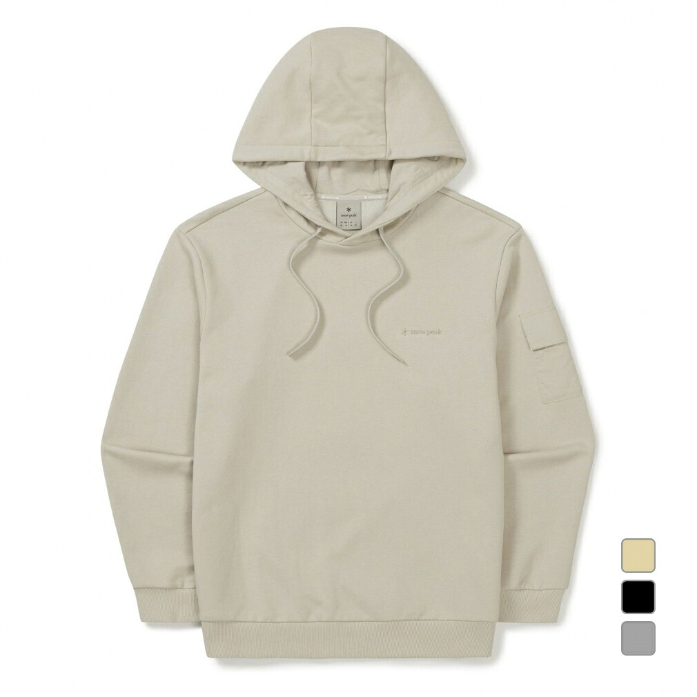 2025秋冬 スノーピーク メンズ アウトドアカジュアル スウェットパーカー Land Pocket Hood T-Shirt S25FMFHD60 snow peak|アルペン店