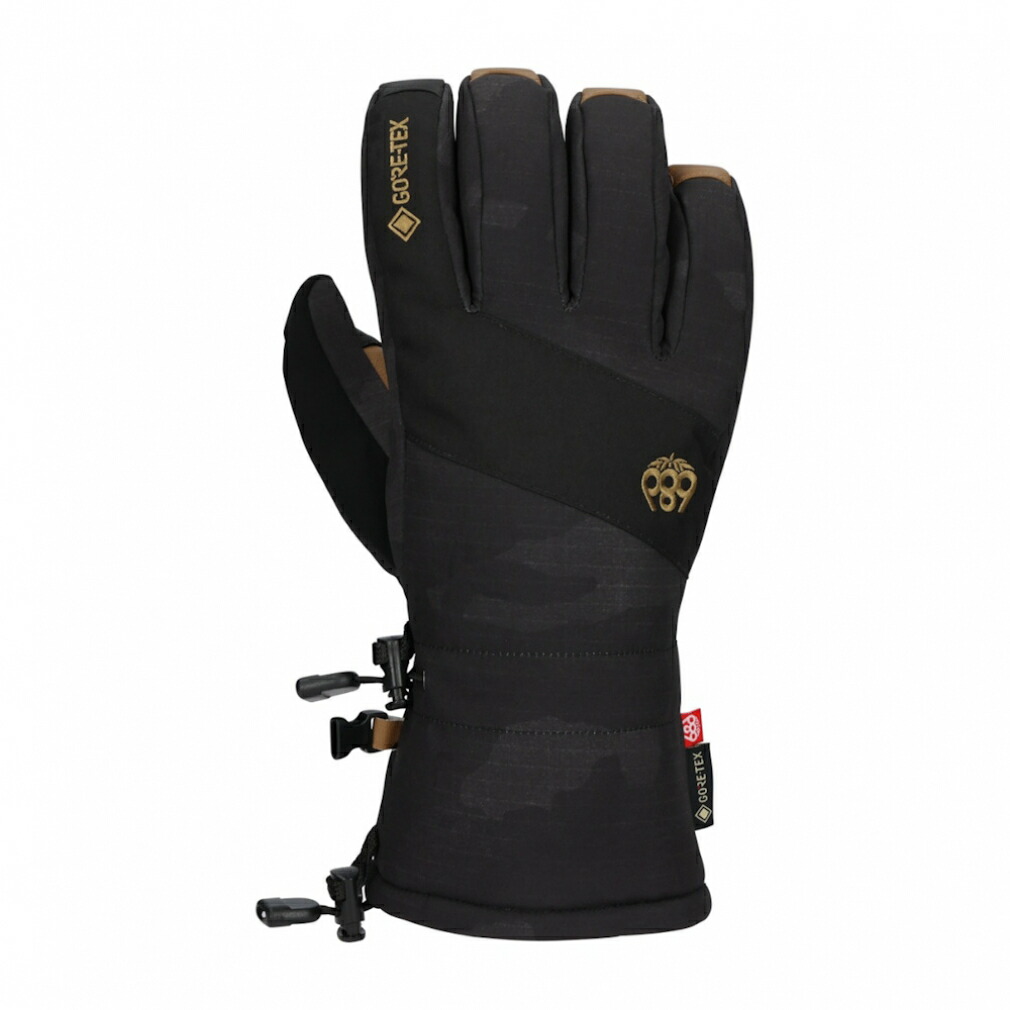 シックスエイトシックス メンズ スノーボード グローブ MENS GORE-TEX LINEAR GLOVE M5WNGLV155 BLCM ： ブラック×ダークグレー 686