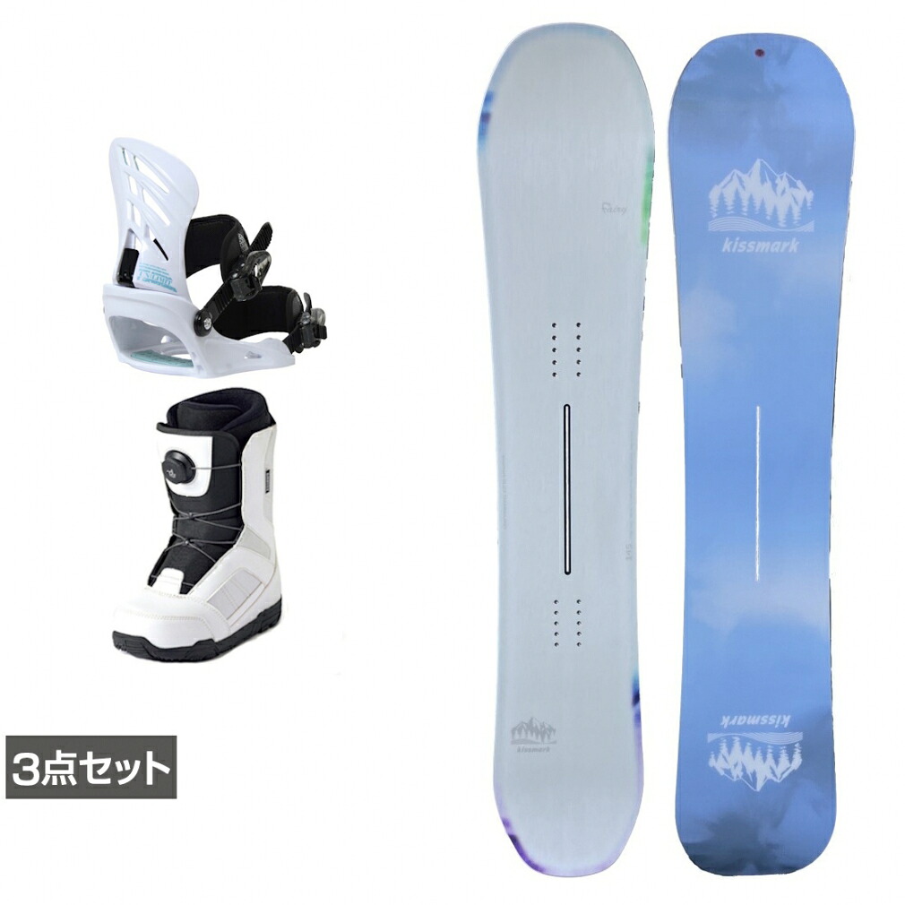 最大10％OFFクーポン 【4/4～4/10】 キスマーク FAIRY ＆ UNLIMIT ＆ JAFFE ホワイト 板＋ビンディング＋ブーツセット 3点セット スノーボード KM 5810712124 5823712033 5836713234