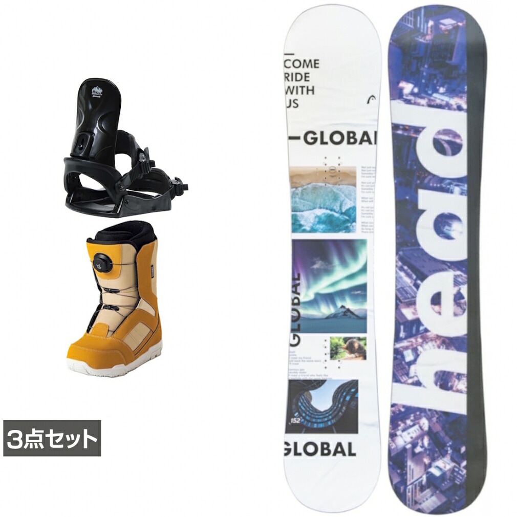 最大10％OFFクーポン 【4/4～4/10】 ヘッド GLOBAL ＆ コーズ ＆ JAFFE ブラウン 板＋ビンディング＋ブーツセット 3点セット スノーボード スノボ 331644 5823710535 5836713134 38,285円