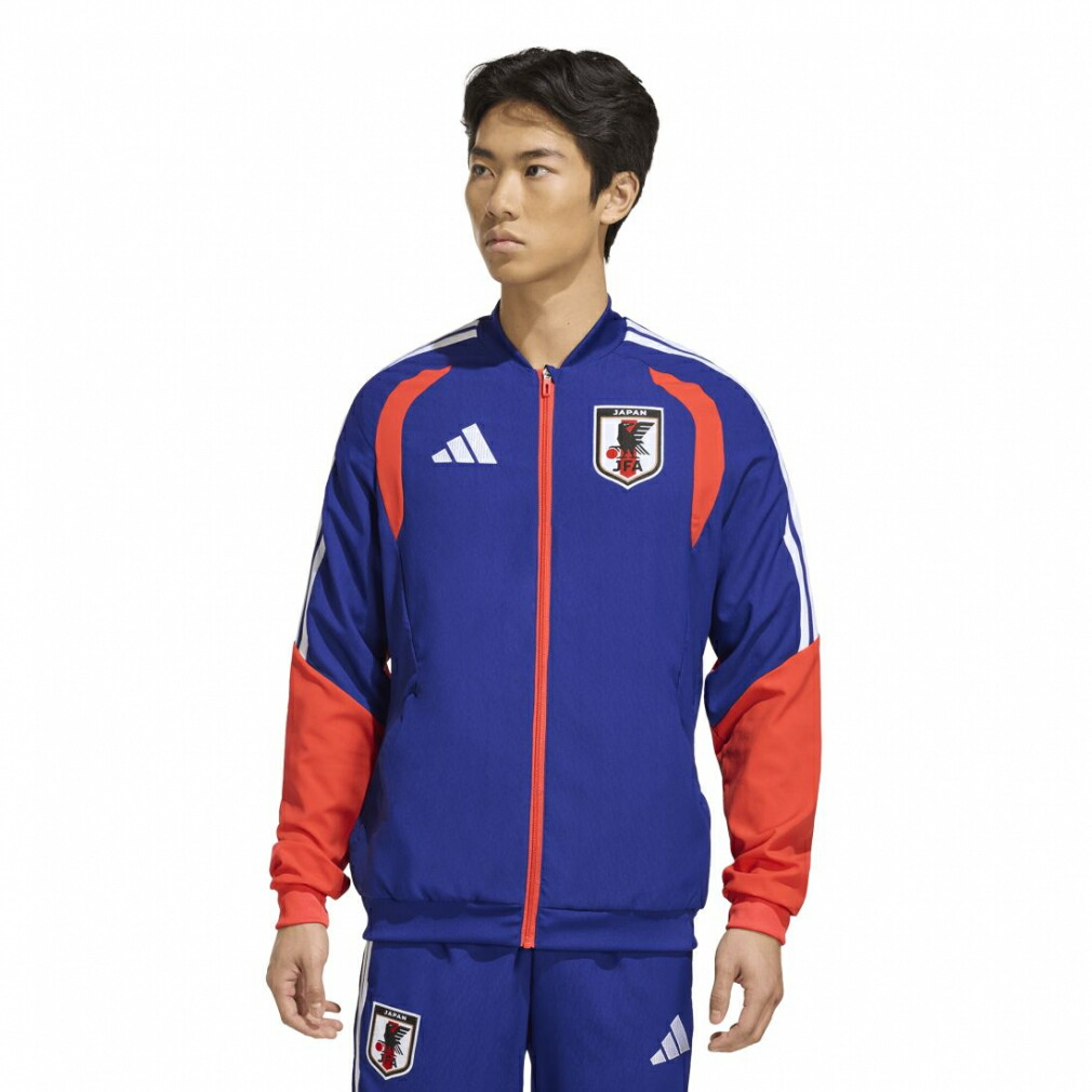 最大10％OFFクーポン 【7/18～7/26】 アディダス メンズ サッカー/フットサル ライセンスジャケット アディダス サッカー日本代表 ティロ26 プレゼンテーションジャケット JZ7129 : ブルー adidas｜アルペン店