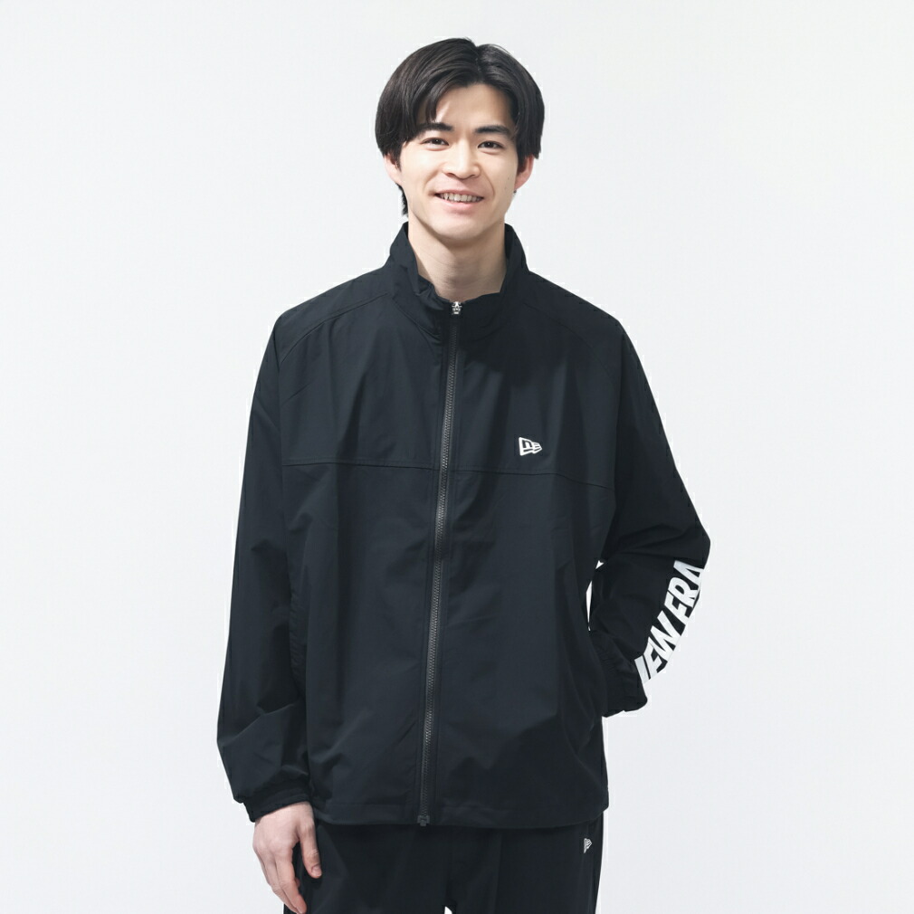 最大10％OFFクーポン 【7/18～7/26】 ニューエラ メンズ ウインドジャケット Woven JKT 14674801 BK スポーツウェア NEW ERA｜アルペン店