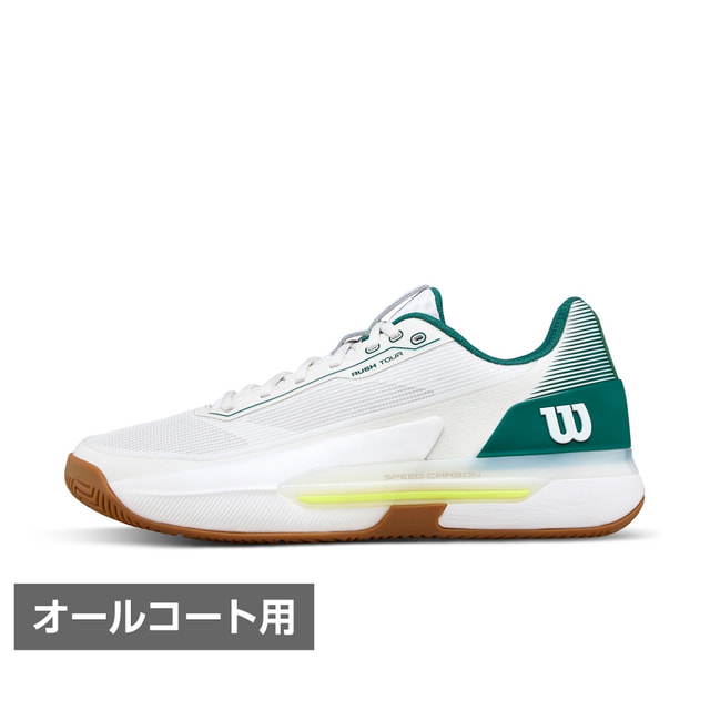 ウイルソン RUSH TOUR 5 Wh/Evergreen ラッシュ ツアー 5.0 WRS338230U メンズ テニス オールコート用シューズ E : ホワイト×グリーン Wilson