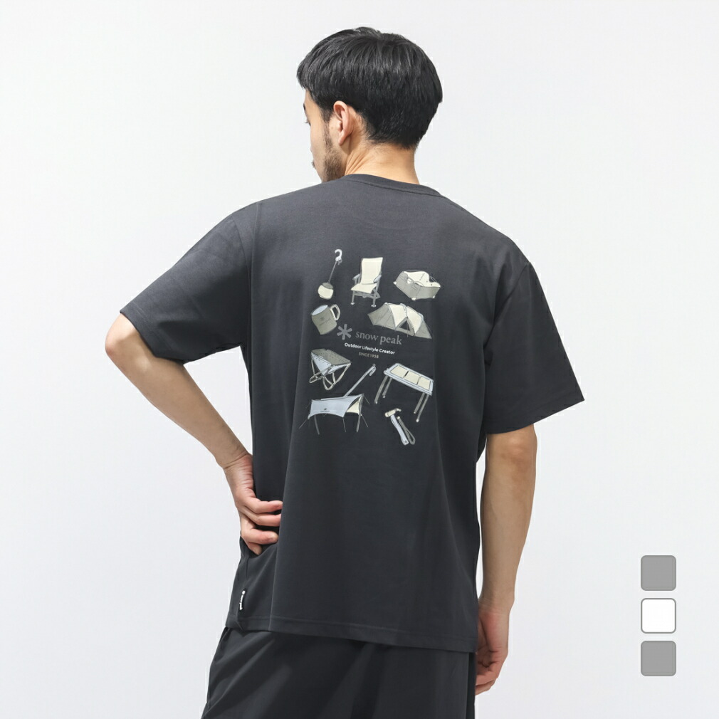 2026春夏 【アルペン限定】 スノーピーク アウトドアカジュアル 半袖Ｔシャツ GearPrinted S/S Tshirt TS-26SU703 snow peak