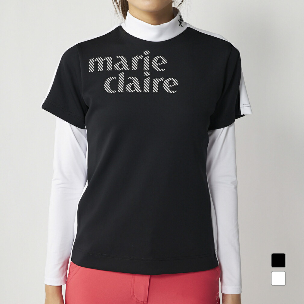 マリ クレール レディース ゴルフウェア 半袖シャツ 春 夏 半袖シャツインナーセット (716510) marie claire
