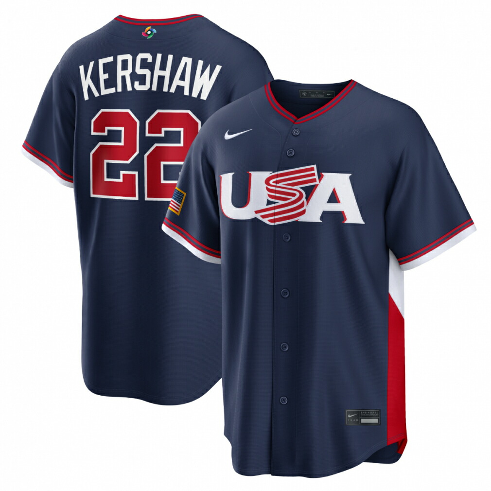 ナイキ メンズ 野球 クレイトン・カーショー USA アメリカ ユニフォーム World Baseball Classic 2026 Road Player RE26-0-GZI WBC NIKE
