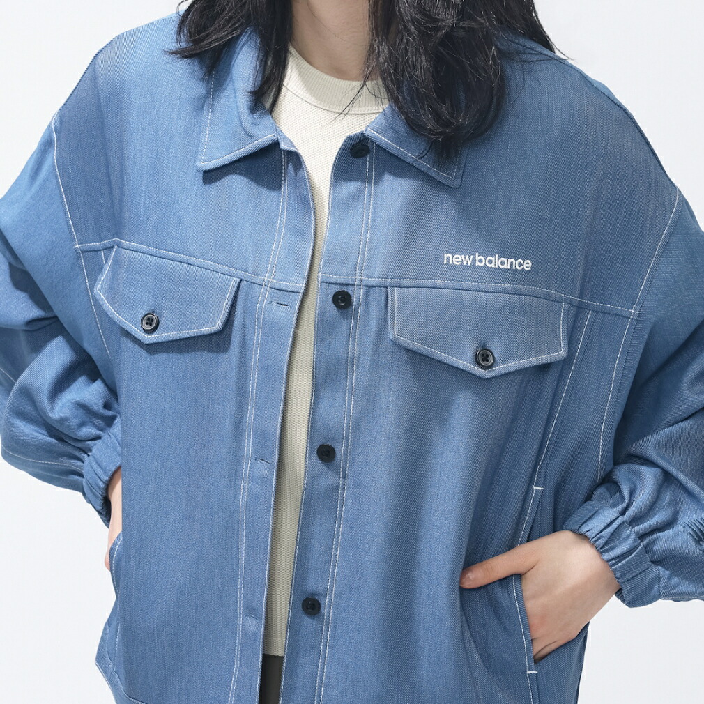 最大10％OFFクーポン 【4/4～4/10】 ニューバランス THE CITY レディース ウェア デニムスタイルジャケット WJ61237H アウター スポーツウェア New Balance