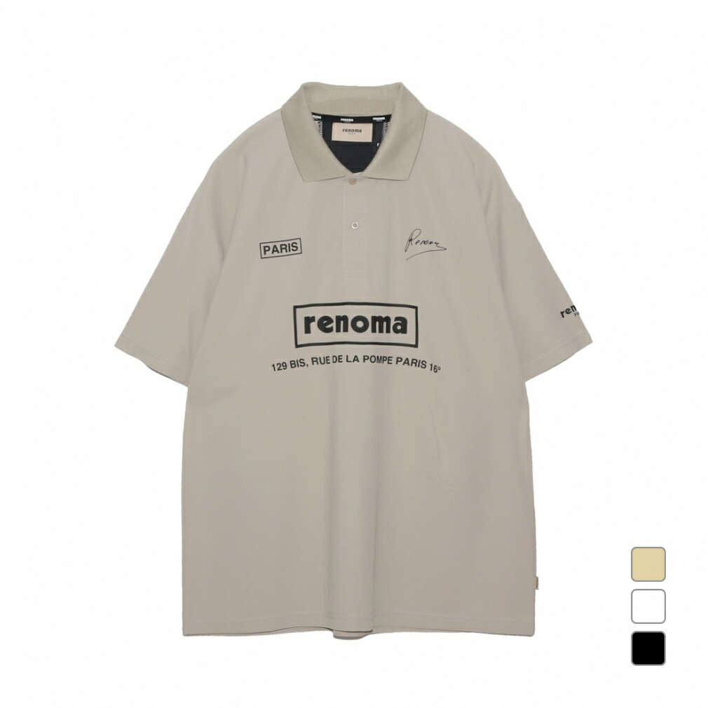 レノマ ゴルフウェア 半袖シャツ 春 夏 BACK SWITCHING POLO SHIRT SS (RGBC-002) メンズ renoma