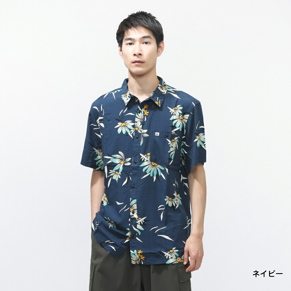 4/10 限定★全商品ポイント10倍 要エントリー 2026春夏 クイックシルバー メンズ アウトドアカジュアル 半袖シャツ COASTAL FLORAL SS EQYWT04681 QUIKSILVER