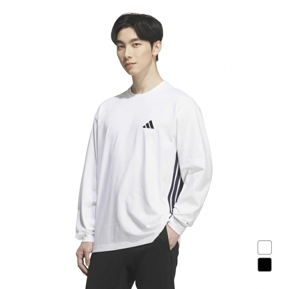4/10 限定★全商品ポイント10倍 要エントリー アディダス メンズ 長袖Tシャツ ルーズフィットデニムルック ツイルスリーストライプス 長袖Tシャツ CV527 KU7448 KU7447 スポーツウェア アルペン・スポーツデポ限定 adidas