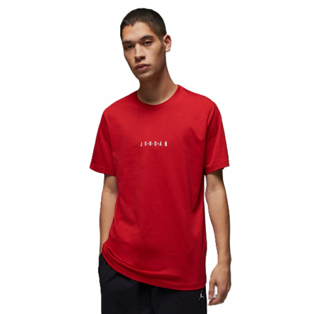 4/20限定★抽選で最大100％Pバック ジョーダン メンズ レディス バスケットボール 半袖Tシャツ ジョーダンエアー Tシャツ EMB JORDAN AIR S/S クルー DM3182-687 : レッド JORDAN