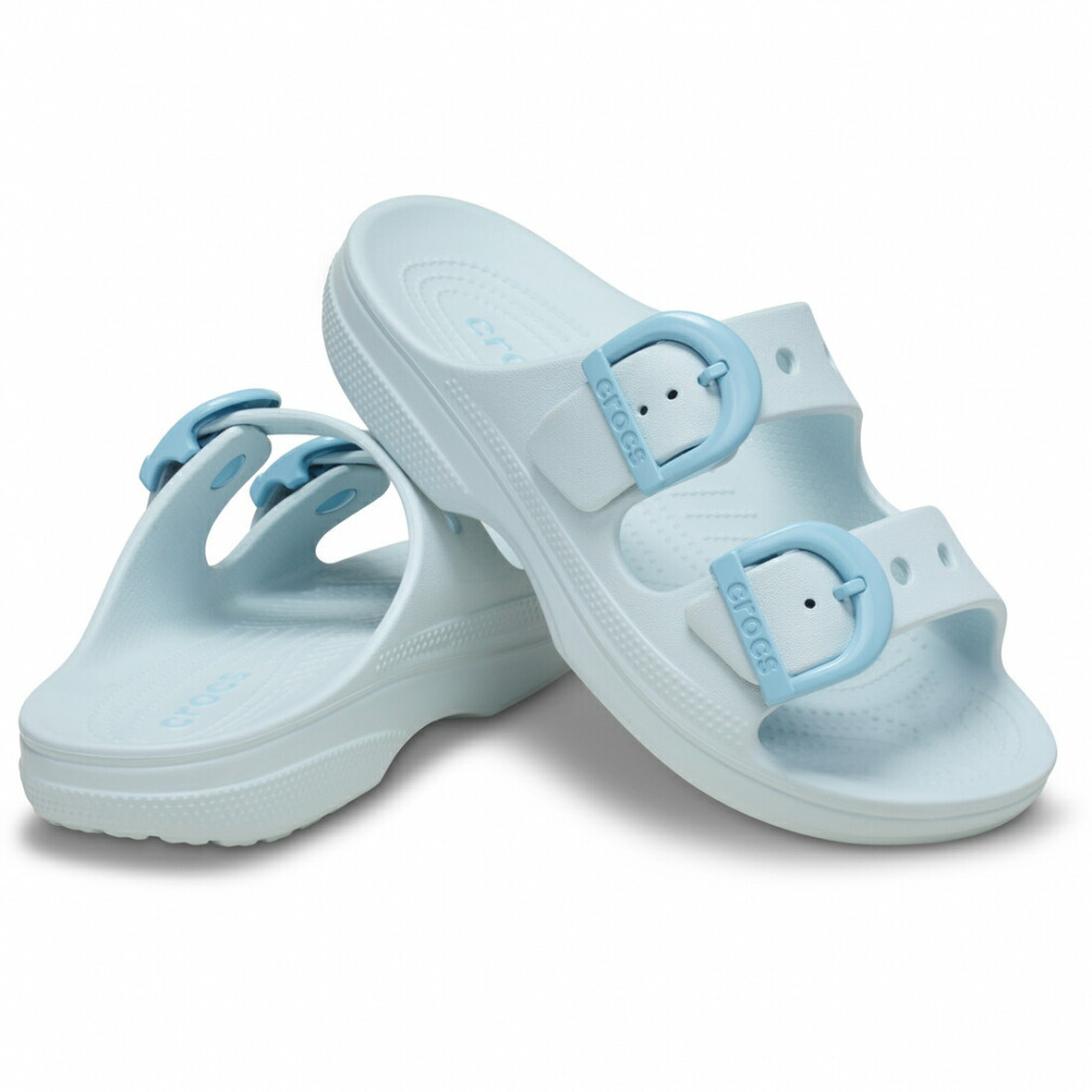 4/18限定★抽選で最大100％Pバック クロックス Saturday Enamel Buckle Sandal W 212867-5EA レディース クロッグサンダル : ミスト crocs
