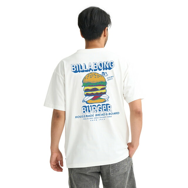 最大10％OFFクーポン 【4/4～4/10】 2026春夏 ビラボン メンズ アウトドアカジュアル 半袖Ｔシャツ BB BURGER BG011210 BILLABONG